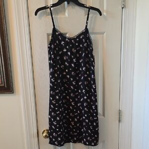 SO BRAND GIRLS' BLACK FLORAL SUMMER SUNDRESS W/ SPAGHETTI STRAPS XL 14/16
